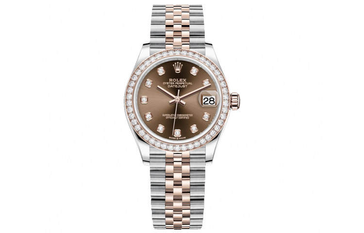 ROLEX Automatic Mechanical Movement Women's Watch 31mm Coffee Watch Dial Oystersteel Case