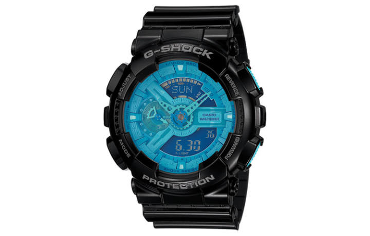 CASIO CASIO Women's Liquid Crystal/Analog Dual Display Series Blue Watch GA-110B-1A2PR