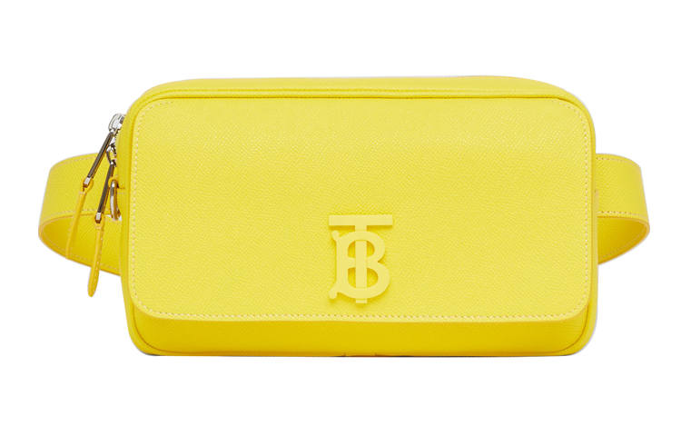 Burberry Leather Shoulder Bag, Crossbody Bag, Fanny Pack Men's Tagetes Erecta Yellow
