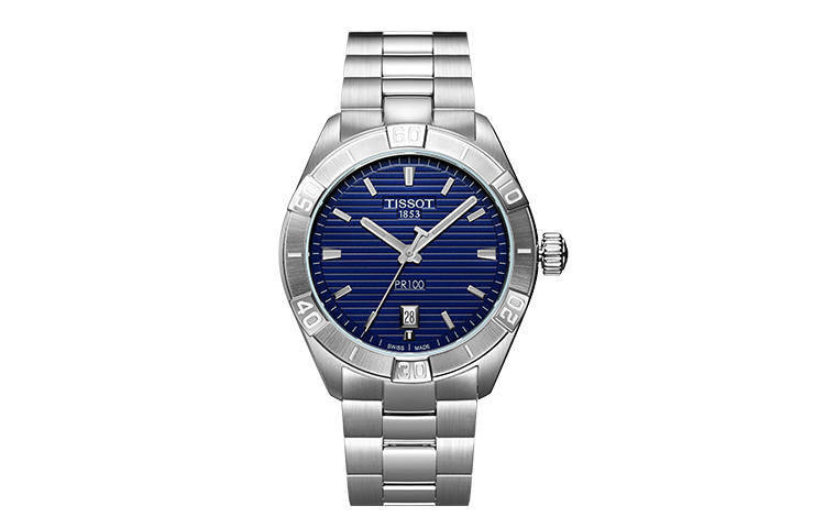 TISSOT PR100 Collection Quartz Movement 100m Waterproof Men's Watches Watch 42mm Blue Dial