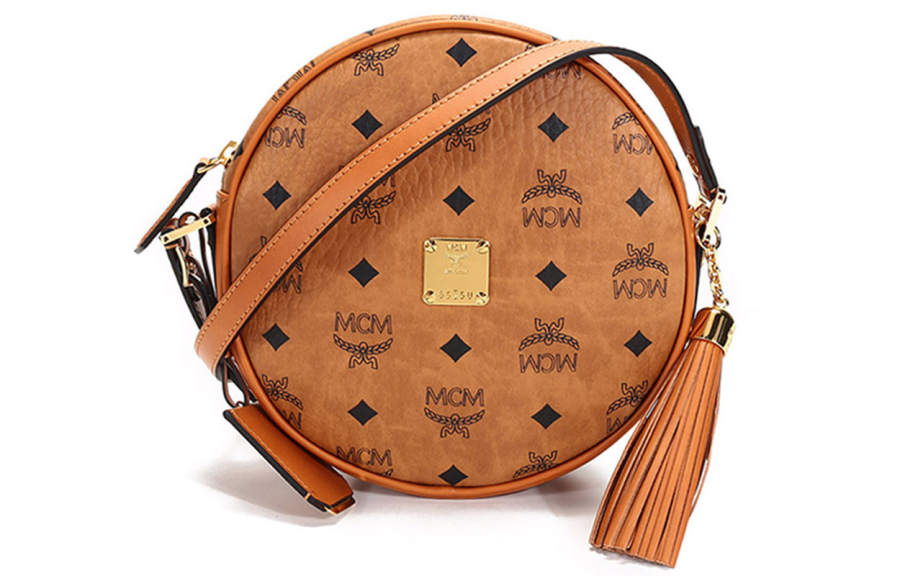 MCM Leather Crossbody Bags Women's Cognac