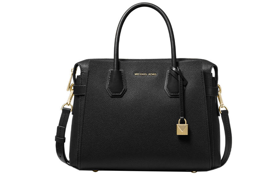 MICHAEL KORS Mercer Leather Shoulder Bag, Crossbody Bag, Handbag Medium Women's Black