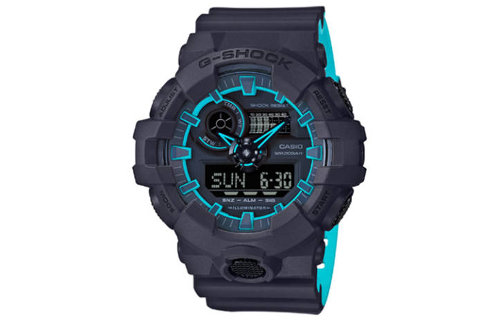 CASIO CASIO Men Liquid Crystal/Analog Dual Display Series Black Watch GA-700SE-1A2