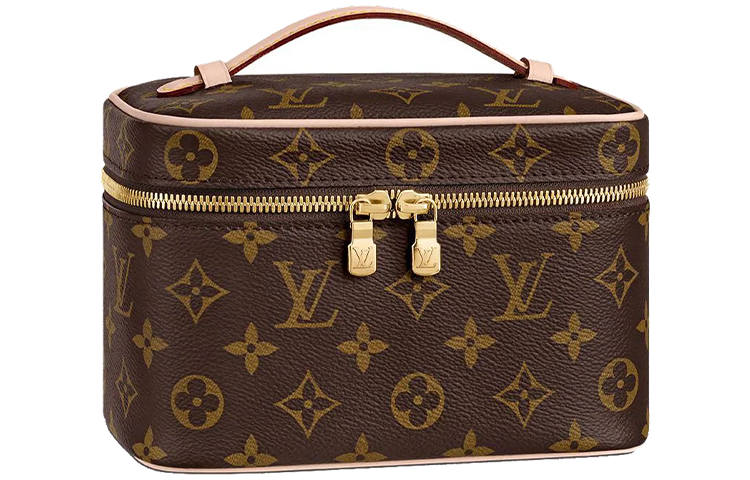 LOUIS VUITTON Coated Canvas Makeup Bag Handbag Mini Women's Brown