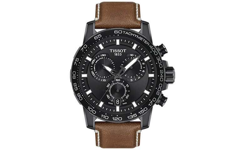 TISSOT Daring Collection Quartz Movement 100m Waterproof Men's Watches Watch 45.5mm Black Dial