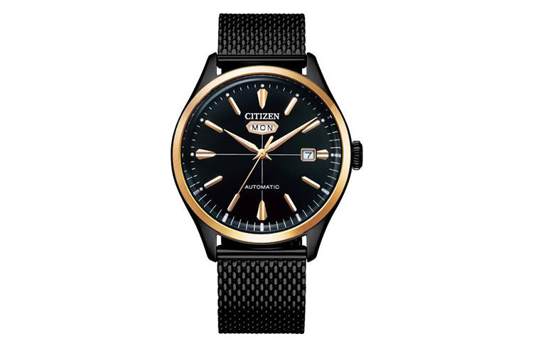 CITIZEN Mechanical Movement Stainless Steel Strap Watch Men's Watches Black Dial