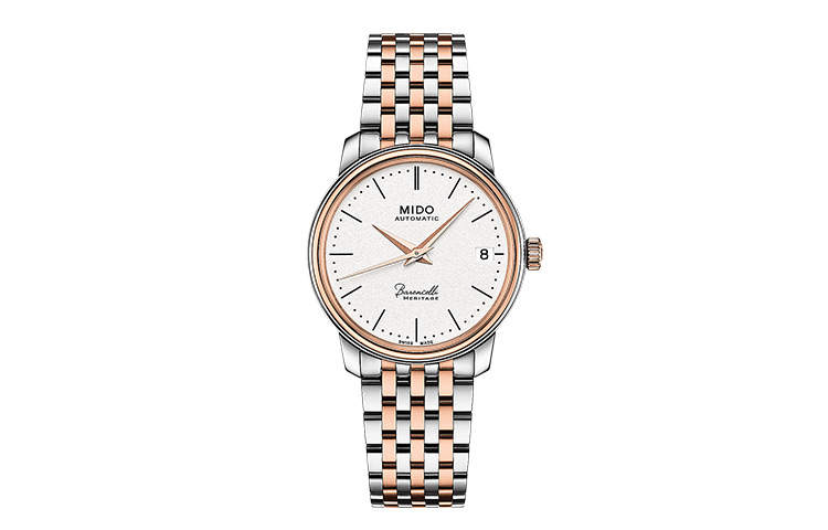 MIDO Baroncelli Automatic Mechanical Movement 30m Waterproof Women's Watch 33mm White Dial