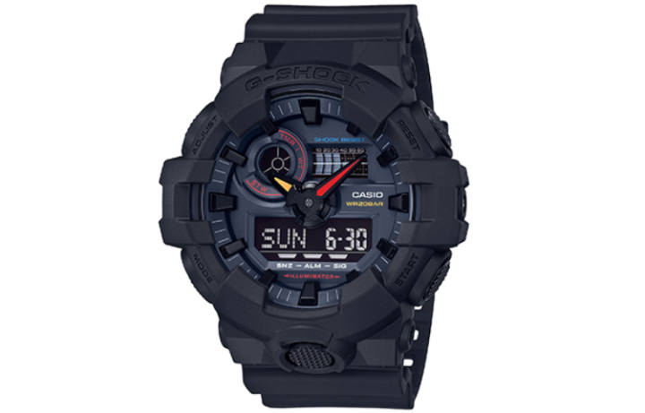 CASIO CASIO Men Liquid Crystal/Analog Dual Display Series Black Watch GA-700BMC-1A