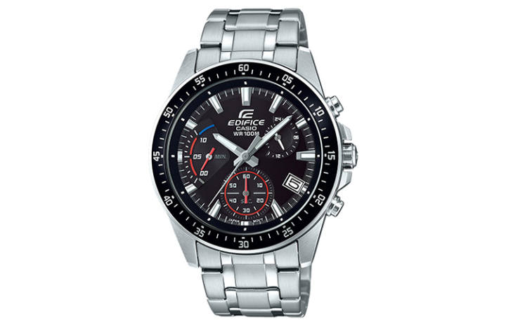 CASIO CASIO Men's EFV540D-1A Edifice Chronograph Stainless Steel Watch Black Watch