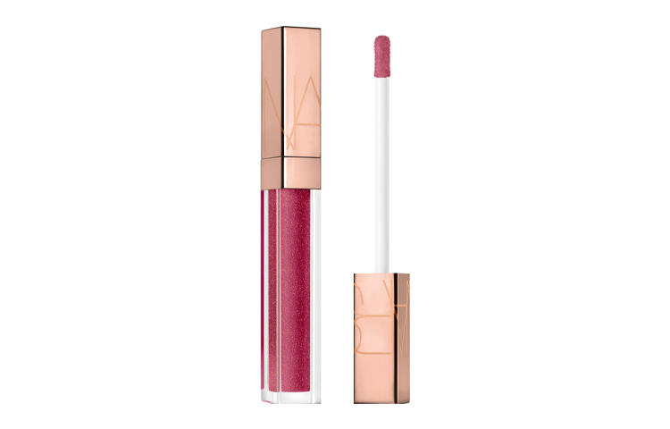 NARS Little Pink Gold Lip Gloss, Dewy Iridescent Gold Tube Lip Gloss Glossy
