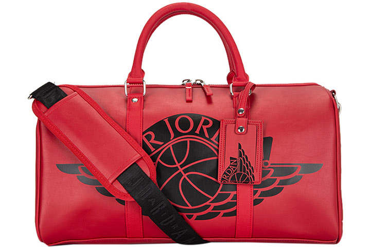 Jordan Jordan Artificial Leather Gym Bag, Handbag, Crossbody Bag, Luggage Bag, Travel Bag Regular Unisex Red