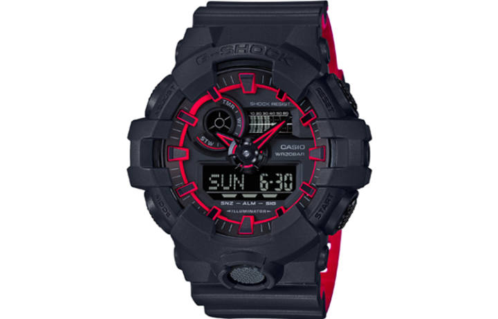 CASIO CASIO Men Liquid Crystal/Analog Dual Display Series Black Watch GA-700SE-1A4