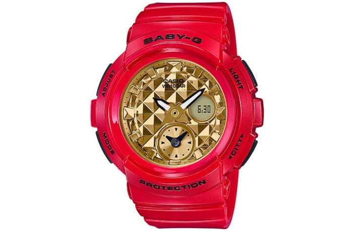 CASIO CASIO BABY G Collection Quartz Movement Resin Strap Watch Women's Watch Gold Dial