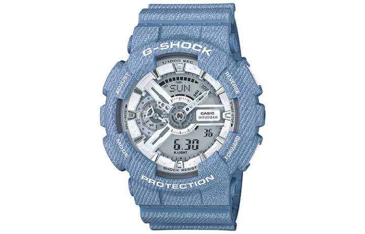 CASIO CASIO Men Liquid Crystal/Analog Dual Display Series Silver Watch GA-110DC-2A7PR