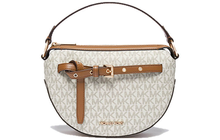 MICHAEL KORS Emilia Artificial Leather Saddle Bag, Handbag, Shoulder Bag, Crossbody Bag Medium Women's