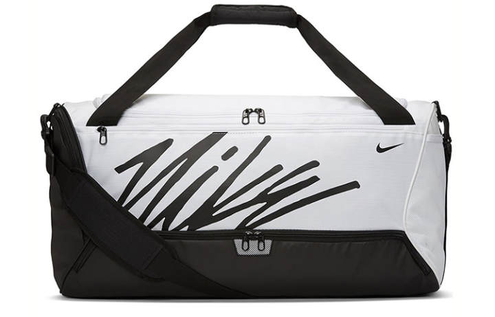 Nike Nike Polyester Luggage Bag, Travel Bag, Gym Bag Unisex Black White