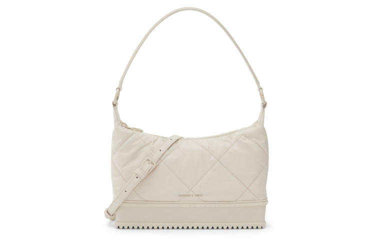 CHARLES&KEITH Fabric Shoulder Bag, Crossbody Bag Women's Yellow