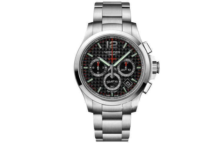 LONGINES Comcast Collection Quartz Movement 50m Waterproof Men's Watch 42mm Black Dial Stainless Steel Case