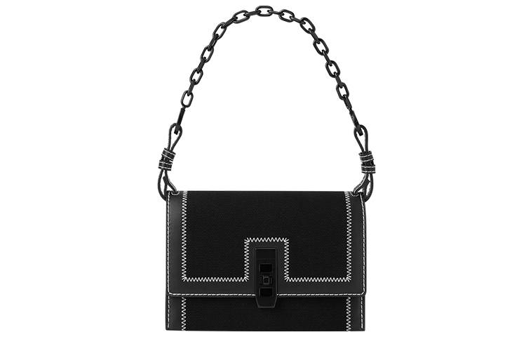 CHARLES&KEITH Fabric Charles & Keith Shoulder Bag Women's Ivory/Sage Green Gray Green/Black/Chocolate