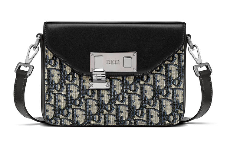 DIOR DIOR Lock Cow Leather Camera Bag, Handheld, Shoulder Bag, Crossbody Bag Medium Men's