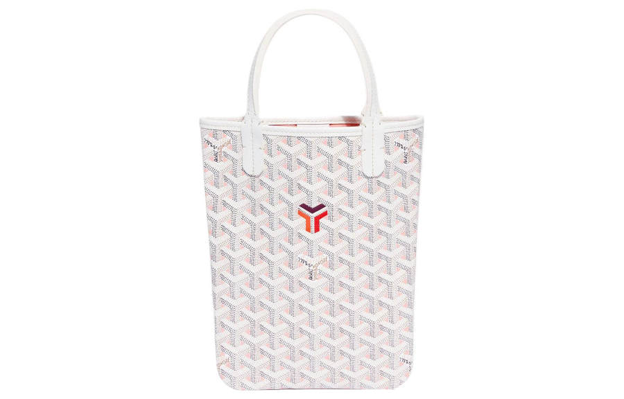 GOYARD Poitiers Canvas With Leather Handbag Mini Women's Pink