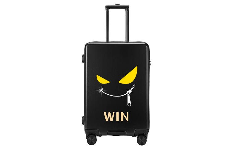 BLAN BUNNY ABS+PC Luggage, Checked Bag, Password Case 20 Inch, 24 Inch, 26 Inch, 22 Inch Unisex Black/White/Yellow