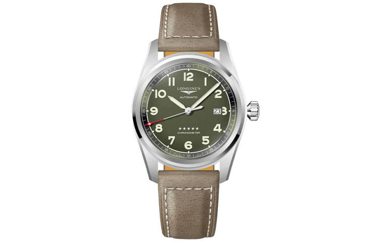 LONGINES Spirit Collection Automatic Mechanical Movement Men's Watch 42mm Green Dial Stainless Steel Case