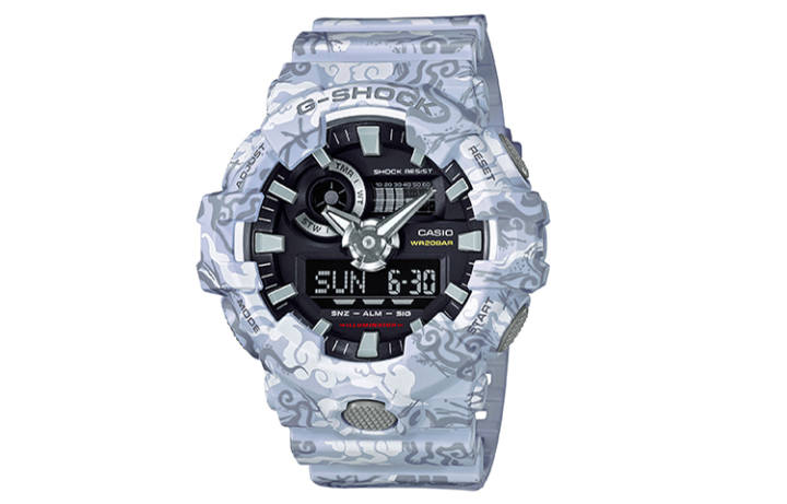 CASIO CASIO Men Liquid Crystal/Analog Dual Display Series Black Watch GA-700CG-7A