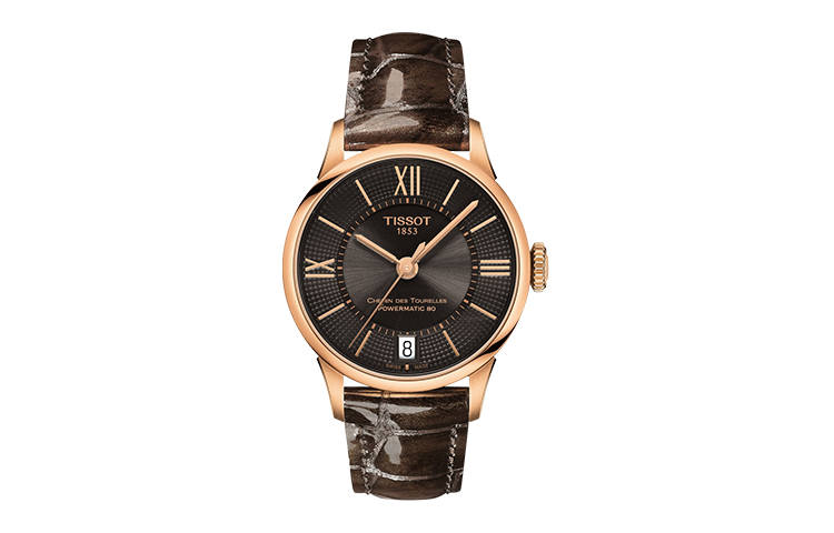 TISSOT Tourelles Collection Automatic Mechanical Movement 50m Waterproof Women's Watch 32mm Black Dial