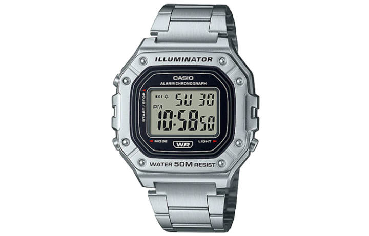 CASIO CASIO DIGITAL Quartz Movement Stainless Steel Strap Watch Men's Watches Silver Dial