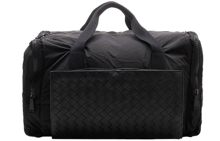 Bottega Veneta Leather Travel Bag Gym Bag Men's Black