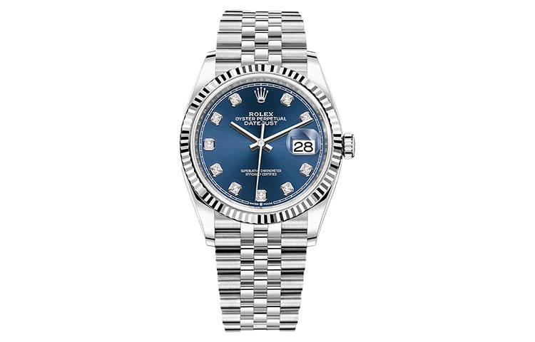 ROLEX Automatic Mechanical Movement Men's Watches Watch 36mm Blue Dial Oystersteel Strap