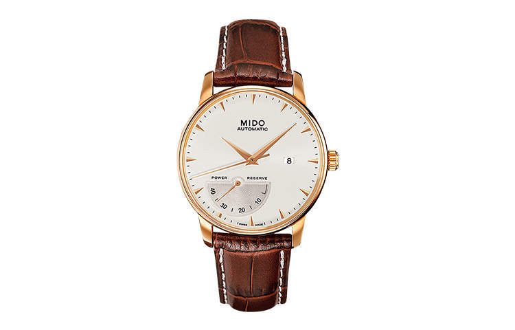 MIDO Baroncelli Automatic Mechanical Movement Men's Watches Watch 42mm White Dial Leather Strap