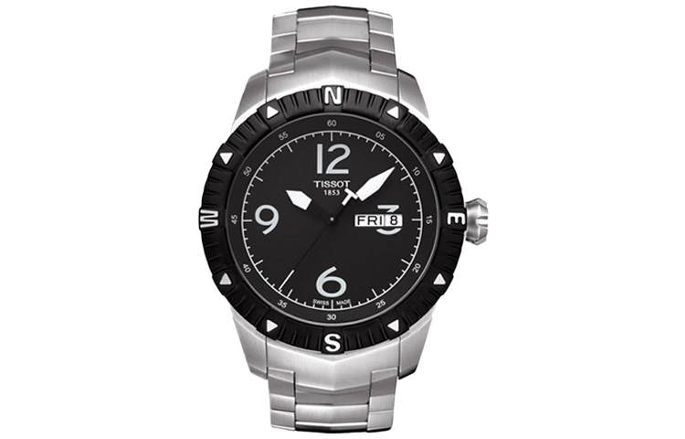 TISSOT Sports Collection Automatic Mechanical Movement 100m Waterproof Men's Watches Watch 44mm Black Dial