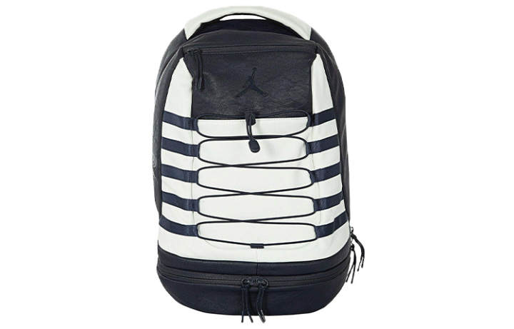 Jordan Jordan Artificial Leather Basketball Bag Backpack Large Unisex Obsidian/White Marine Blue