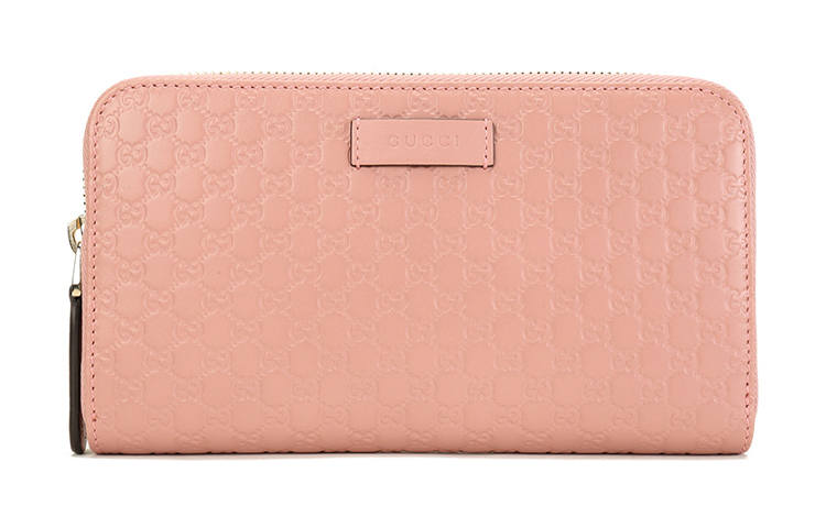 GUCCI Leather Wallet Women's Pink