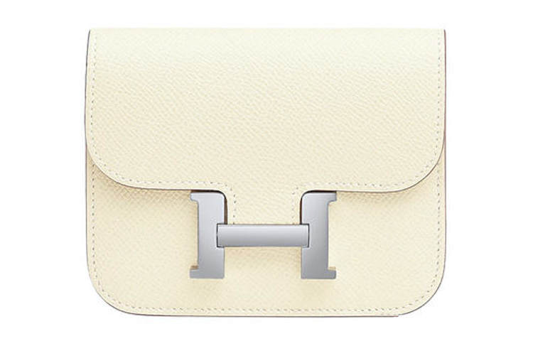 HERMES Epsom Leather Handheld Shoulder Bag, Crossbody Bag, Wallet Fanny Pack Women's I2 Nata Cream White