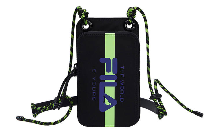 FILA FUSION X STAPLE Collaboration Trendy Fabric, Synthetic Leather, Polyurethane Crossbody Bags Unisex Black