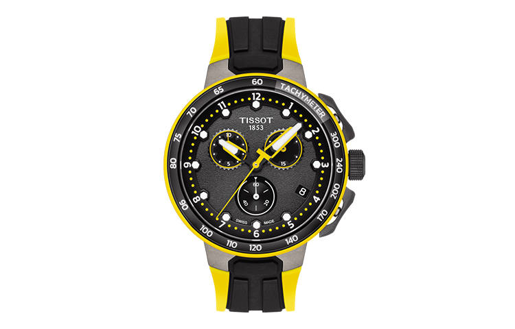 TISSOT Race Collection Quartz Movement Watch Men's Watches Watch 43mm Black Dial Stainless Steel Case