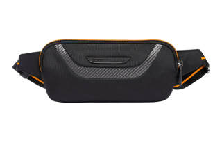 TUMI Zip Closure Fabric Fanny Pack Regular Unisex Black