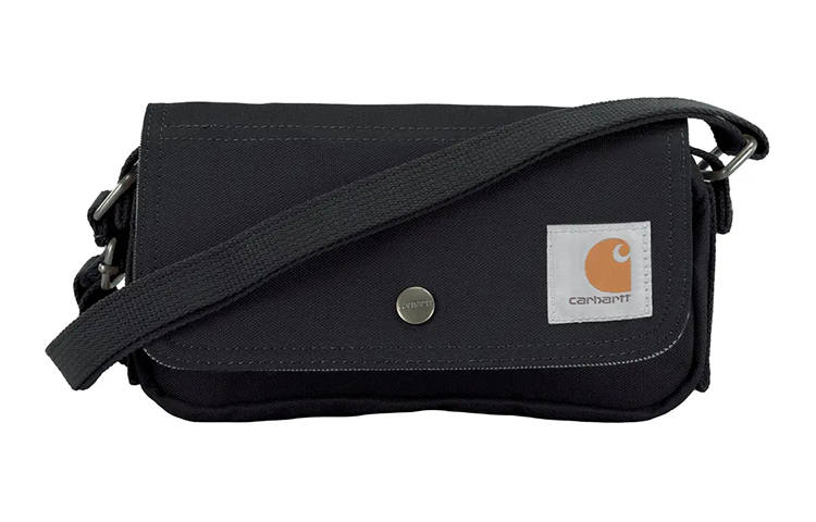 Carhartt Fabric Crossbody Bag, Shoulder Bag Unisex Black