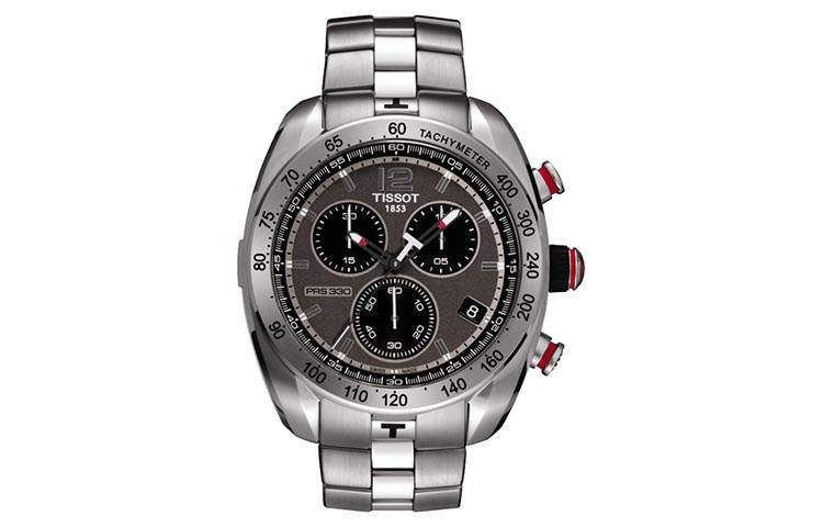 TISSOT Sports Collection Quartz Movement Men's Watch 43.8mm Gray Dial Stainless Steel Case