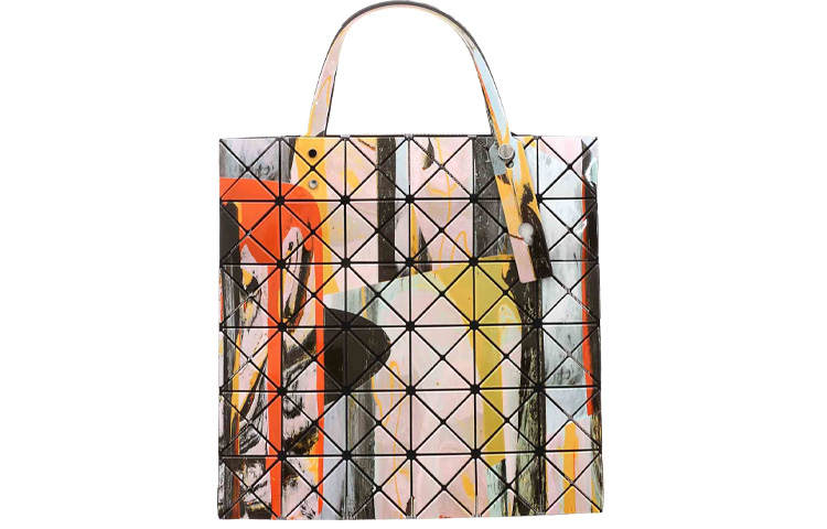 ISSEY MIYAKE PVC Tote Bag, Shopping Bag, Shoulder Bag, Handbag Women's Orange