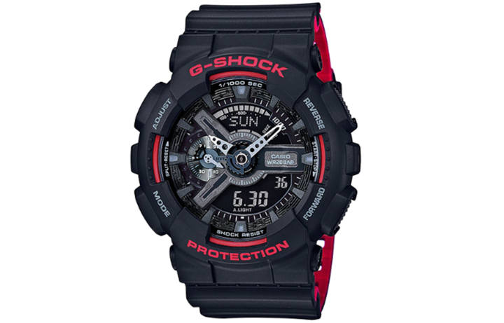 CASIO CASIO Men Liquid Crystal/Analog Dual Display Series Black Watch GA-110HR-1A