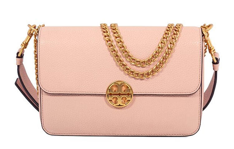 TORY BURCH Leather Crossbody Bag, Shoulder Bag Women's Apricot