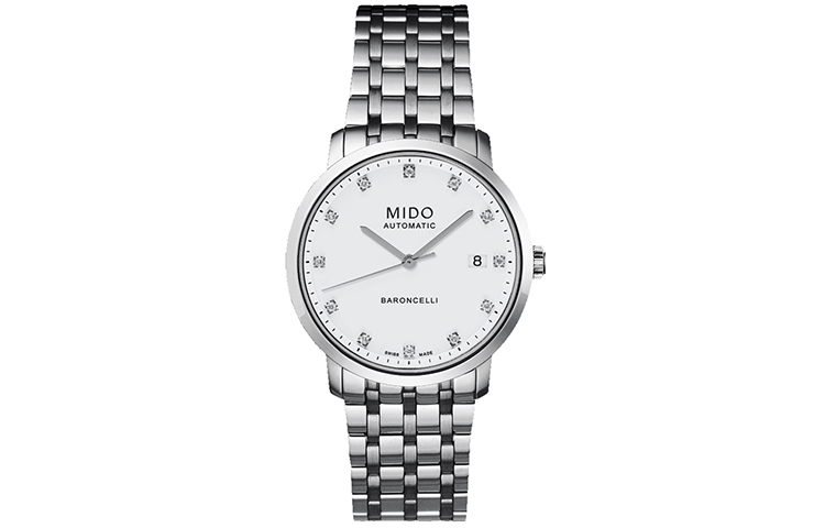 MIDO Baroncelli Collection Automatic Mechanical Movement Men's Watches Watch 37mm White Dial