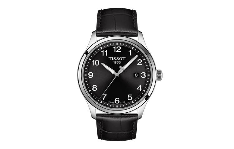 TISSOT XL Quartz Movement 100m Waterproof Men's Watches Watch 42mm Black Dial Stainless Steel Case Leather Strap