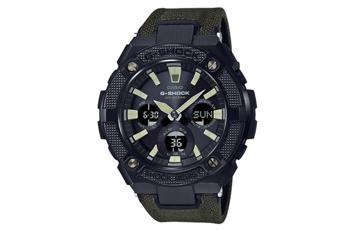 CASIO CASIO G SHOCK Solar Quartz Movement Leather Strap Watch Men's Watches Blue Dial