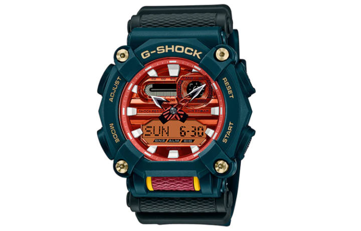 CASIO CASIO Men Liquid Crystal/Analog Dual Display Series Red Watch GA-900DBR-3A