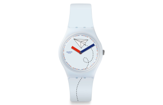 SWATCH Unisex 34mm Blue Watch GS151